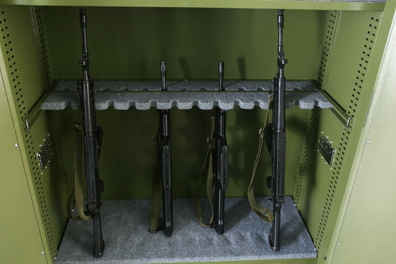أثاث الجيش خزانة أمان بندقية معدنية مختلفة الحجم خزانة تخزين البنادق