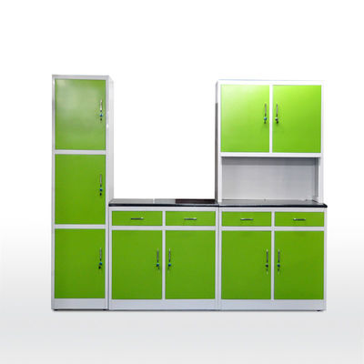 حزمة مسطحة RAL Color H1920mm Steel Kitchen Cabinet