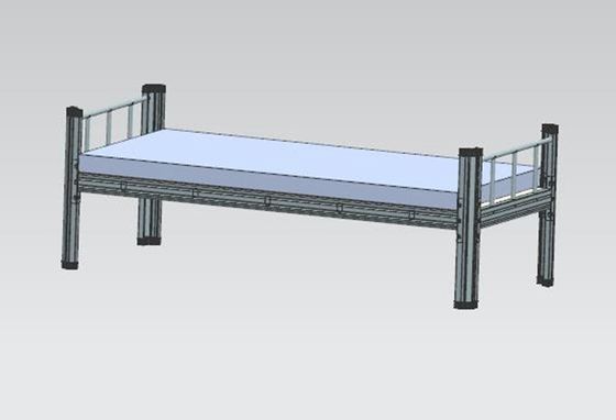 غرفة نوم معدنية قوية L1900mm سرير حديد مفرد للطلاب