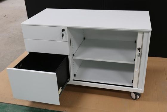 رمادي فاتح H600mm W900mm Tambour Filing Cabinet أثاث المكاتب