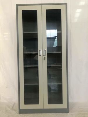 أرجوحة زجاجية ببابين خزانة خزانة ذات درج معدني حسب الطلب