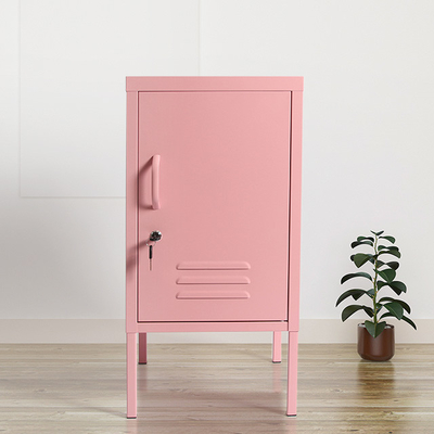 دائم مصغرة الوردي خزانة خزانة معدنية السرير الصلب باب واحد تخزين الطالب