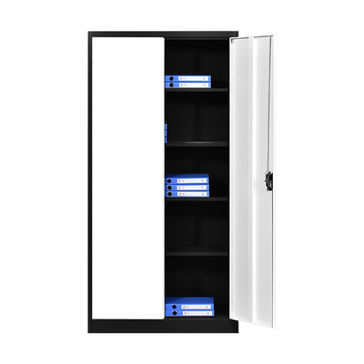 خزانة ملفات معدنية 2 خزانات تخزين باب مع 4 أرفف قابلة للتعديل