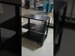 رف معدني من 3 طبقات مع عجلات دوارة أرفف تخزين قابلة للتعديل