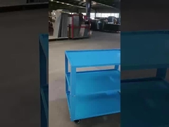 رف معدني من 3 طبقات مع عجلات دوارة أرفف تخزين قابلة للتعديل